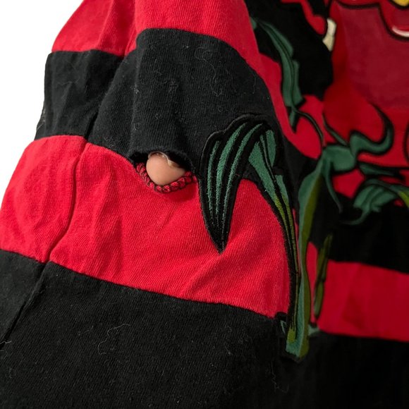 FTW Mens Black Red Embroidered Uncle Scrooge McDuck Piranha Plant Tshirt M - Picture 7 of 9